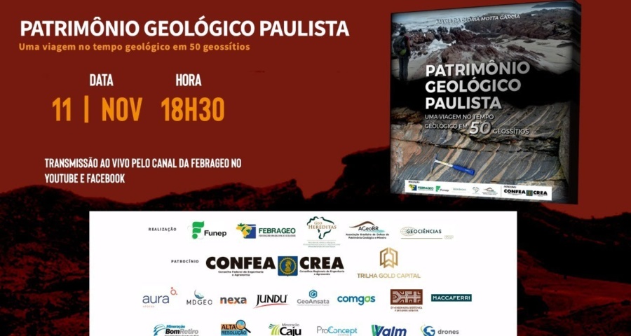 Lançamento do Livro: Patrimônio Geológico Paulista: uma viagem no tempo geológico em 50 geossítios