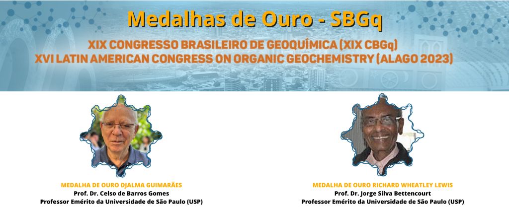 Professores homenageados no 29º Congresso Brasileiro de Geoquímica